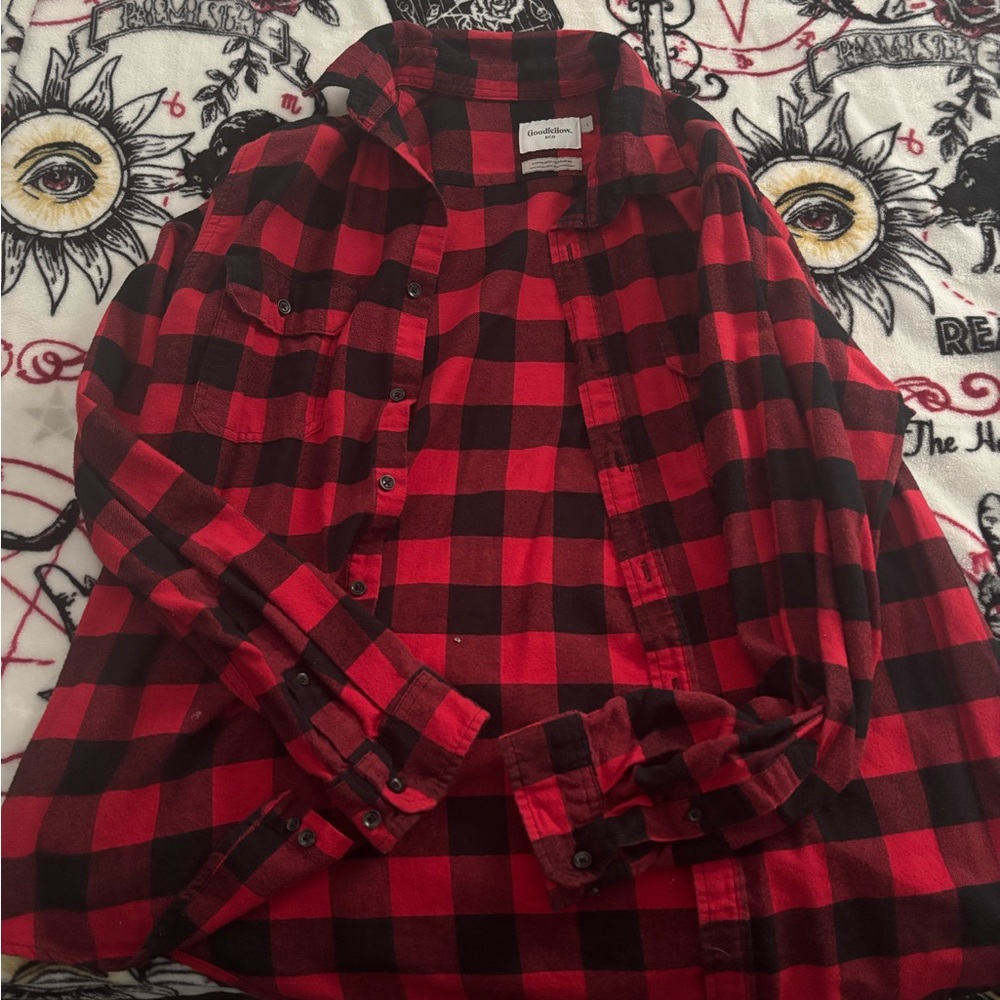 Goodfellow & Co Red and Black Checkered Shirt
